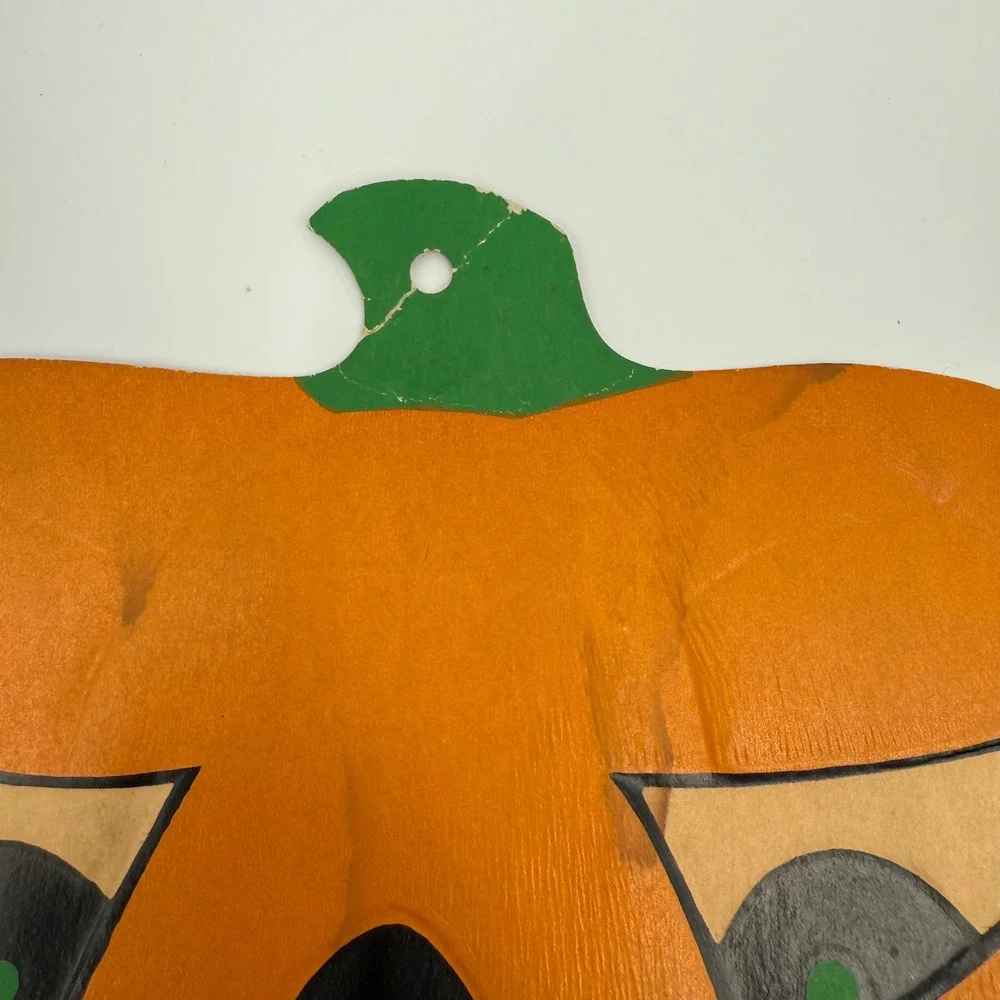 Beistle Black Cat Jack O Lantern Hallmark Witch Halloween 1950s Die Cut Embossed
